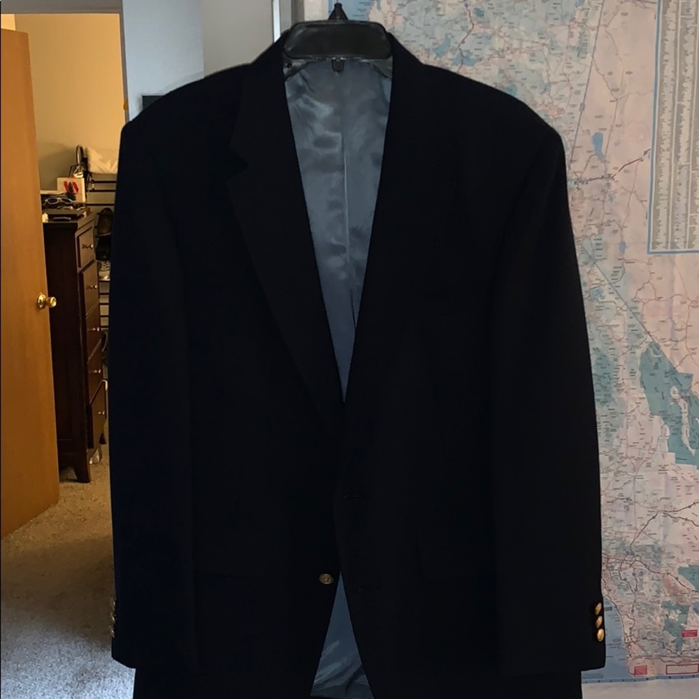 Stanford navy blue blazer with gold buttons 41R